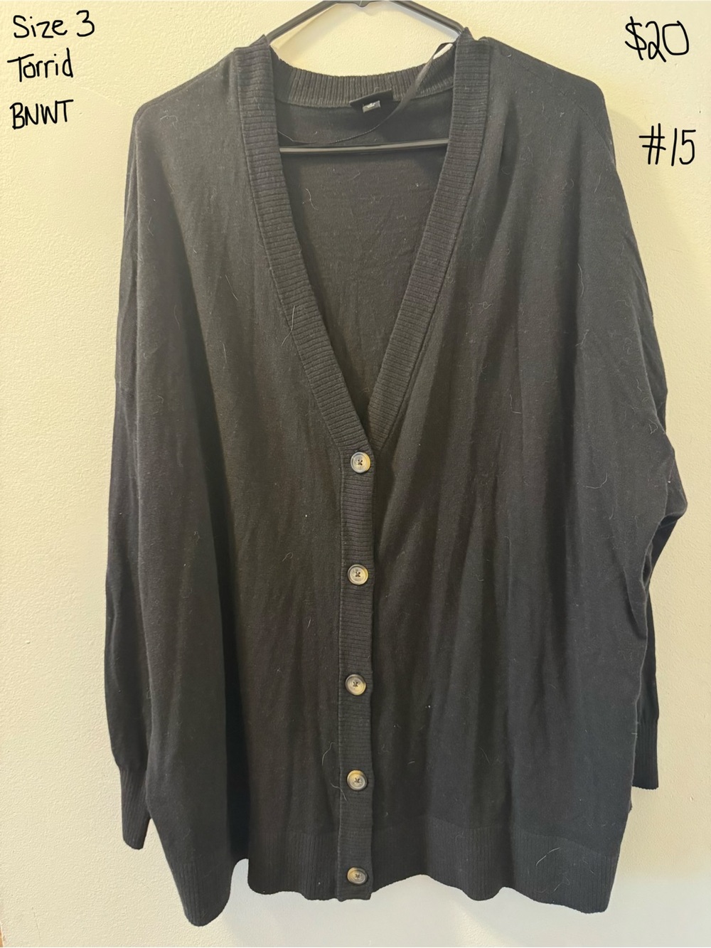 torrid Black Button-Front Cardigan Sweater